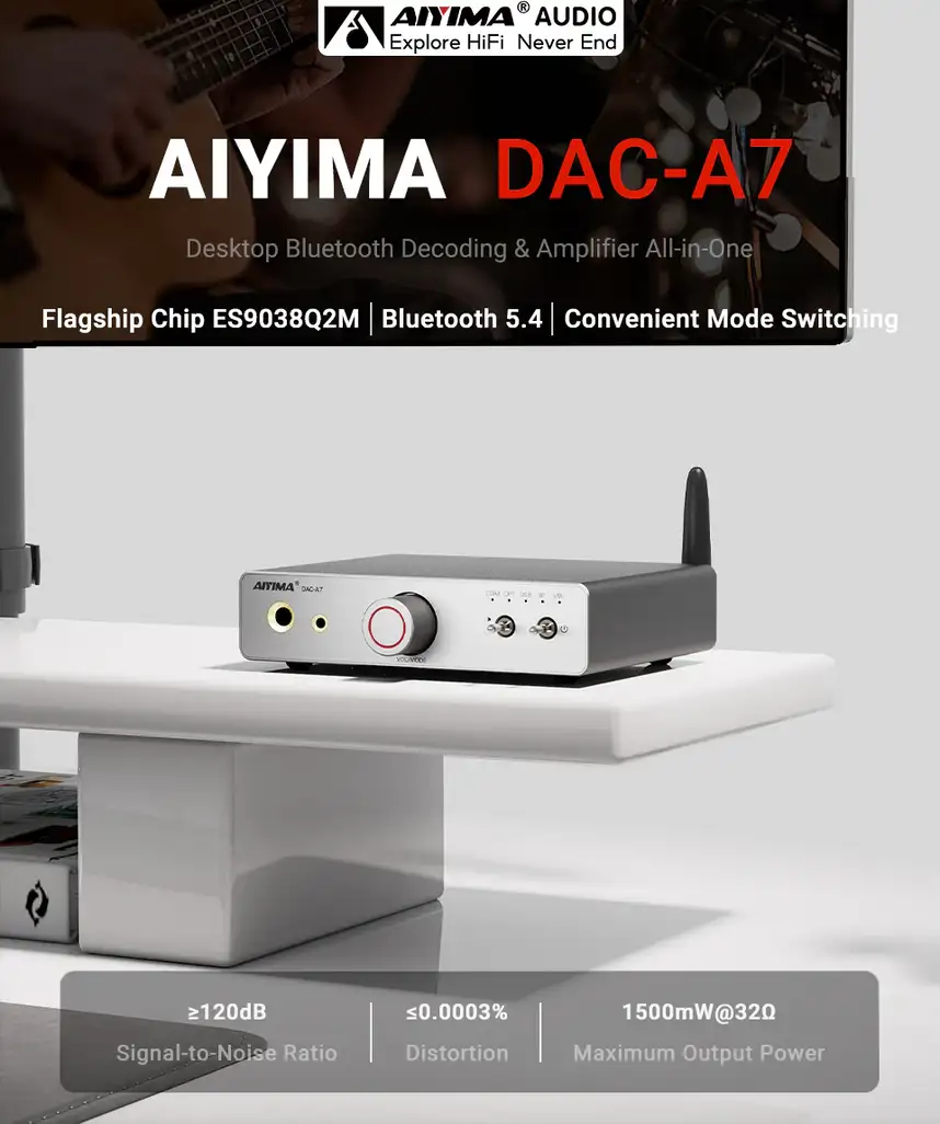 AIYIMA DAC-A7 – Premium Reference DAC and Hi-Fi Headphone