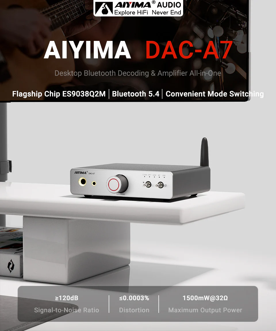 AIYIMA DAC-A7 – Premium Reference DAC and Hi-Fi Headphone